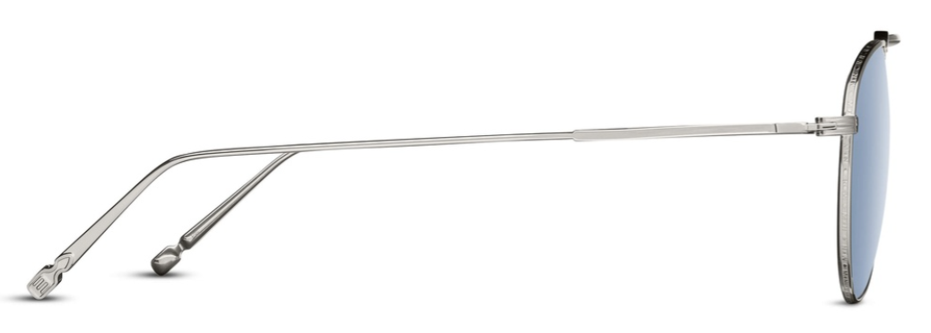 Alexander Daas - Matsuda M3130 Sunglasses - Palladium White - Cobalt Blue - Side View