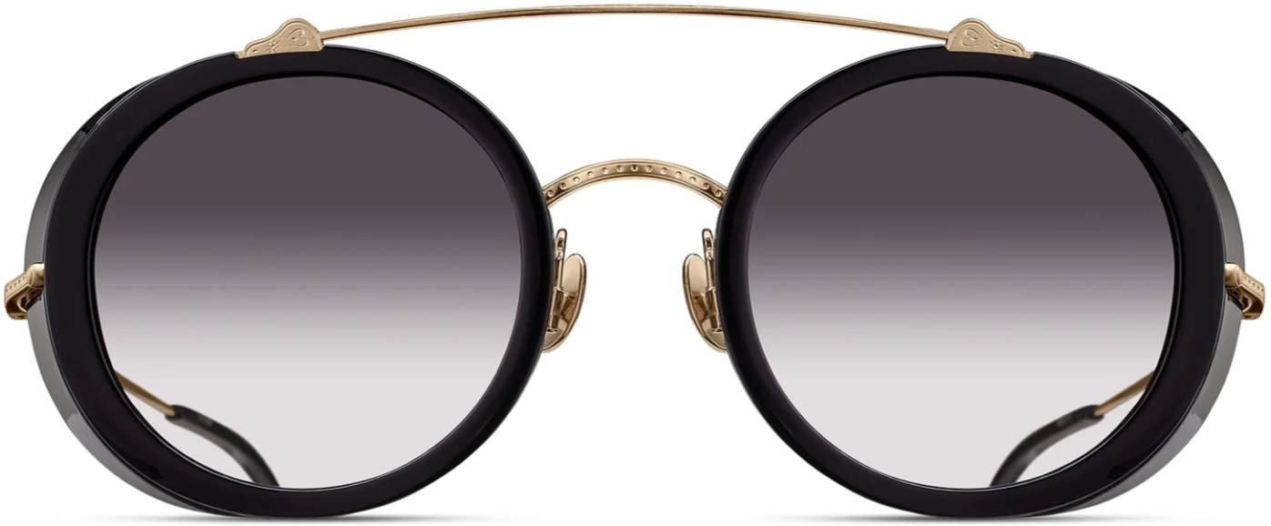 Alexander Daas - Matsuda M3155 Sunglasses - Brushed Gold Black - Grey Gradient - Front View