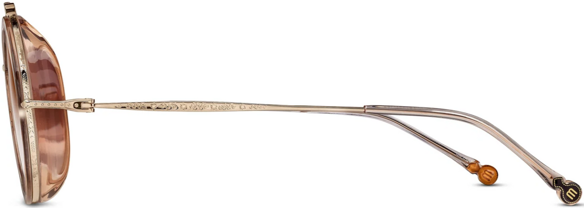 Alexander Daas - Matsuda M3155 Sunglasses - Pale Gold Champagne - Brown Gradient - Side View