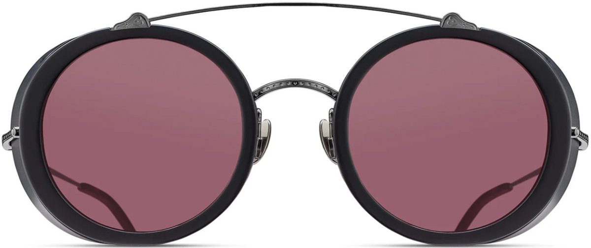 Alexander Daas - Matsuda M3155 Sunglasses - Ruthenium Matte Black - Brunello Red - Front View