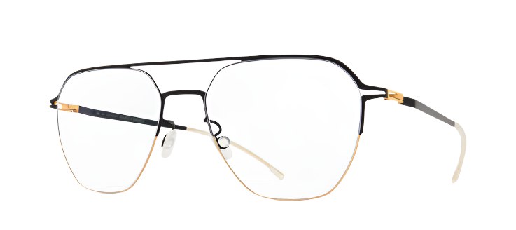 Alexander Daas - Mykita Imba Eyeglasses - Gold Jet Black - Side View