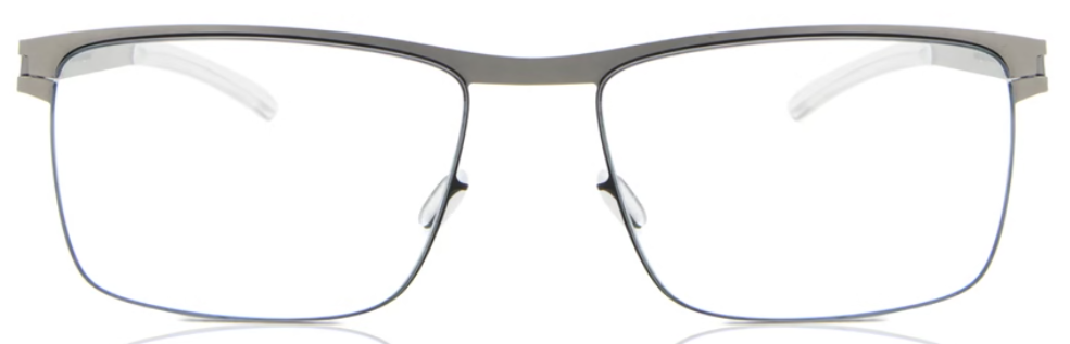 Alexander Daas - Mykita Dalton Eyeglasses - Matte Silver &amp; Black - Front View