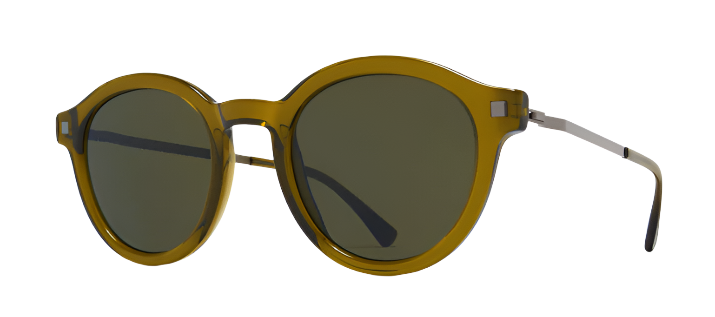 Alexander Daas - Mykita Ketill Sunglasses - Peridot Shiny Graphite Raw Green Solid - Side View