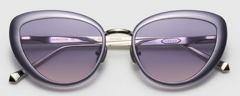 Alexander Daas - Press Barracuda Sunglasses - Lilac Mist - Front View
