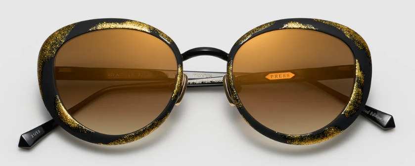 Alexander Daas - Press Bel Air Gold Leaf Sunglasses - ST009 I Love Gold - Front View