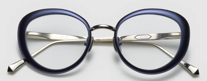 Alexander Daas - Press Bel Air Eyeglasses - ST001 Navy Platinum - Front View