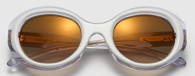 Alexander Daas - Press First Lady Sunglasses - LE010 Ice - Brown Gradient - Front View