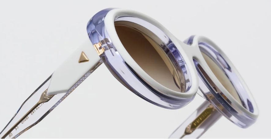 Alexander Daas - Press First Lady Sunglasses - LE010 Ice - Brown Gradient - Side View