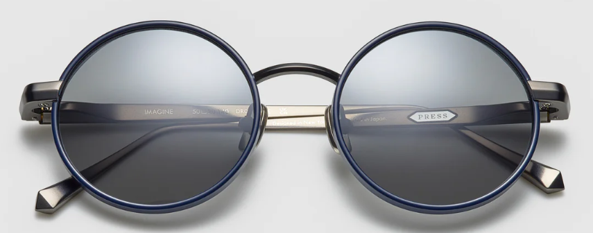 Alexander Daas - Press Imagine Sunglasses - DR001 Matte Navy - Grey - Front View