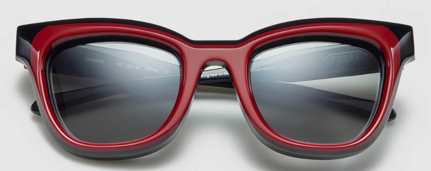 Alexander Daas - Press Lioness Sunglasses - LE004 Red Rain - Grey - Front View