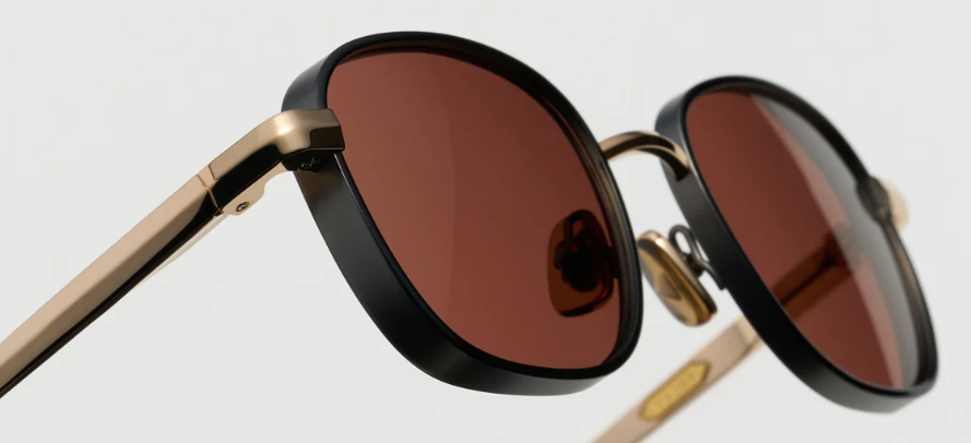 Alexander Daas - Press Mad Cap Sunglasses - DR003 Ruthenium - Burgundy - Side View