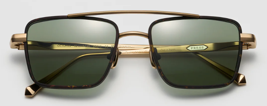 Alexander Daas - Press Octopus Sunglasses - DR010 Matte Tortoise - G15 - Front View