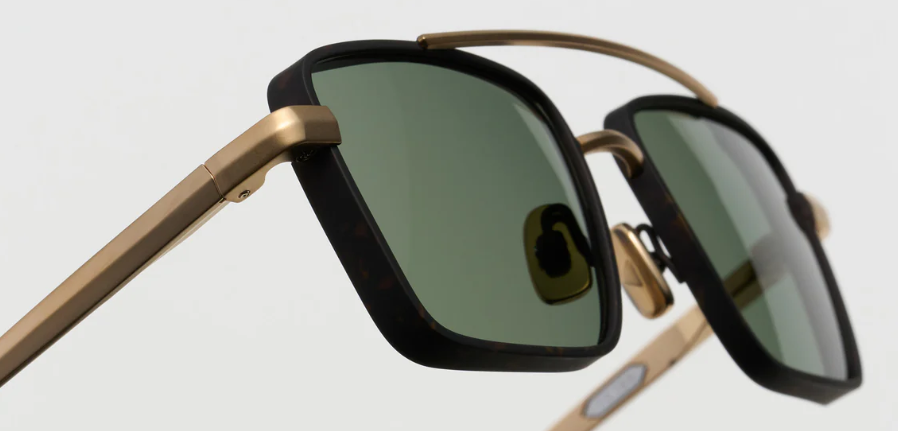 Alexander Daas - Press Octopus Sunglasses - DR010 Matte Tortoise - G15 - Side View
