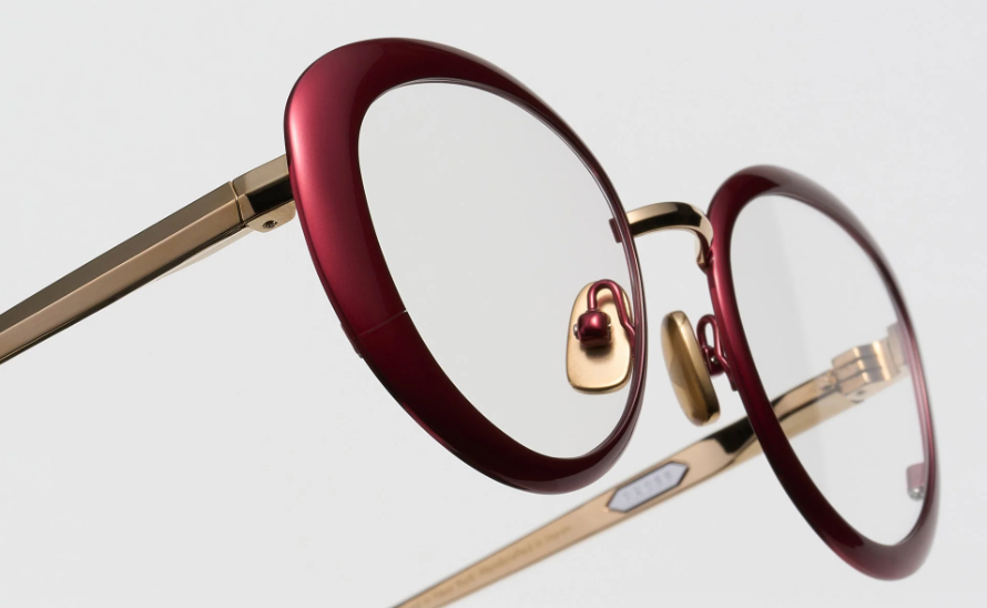 Alexander Daas - Press Bel Air Eyeglasses - ST010 Red Mist - Side View