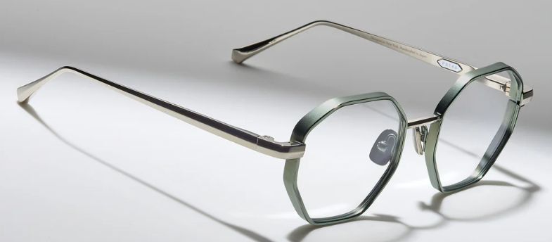 Alexander Daas - Press Lazarus Eyeglasses - DR006 Nassau Blue - Side View