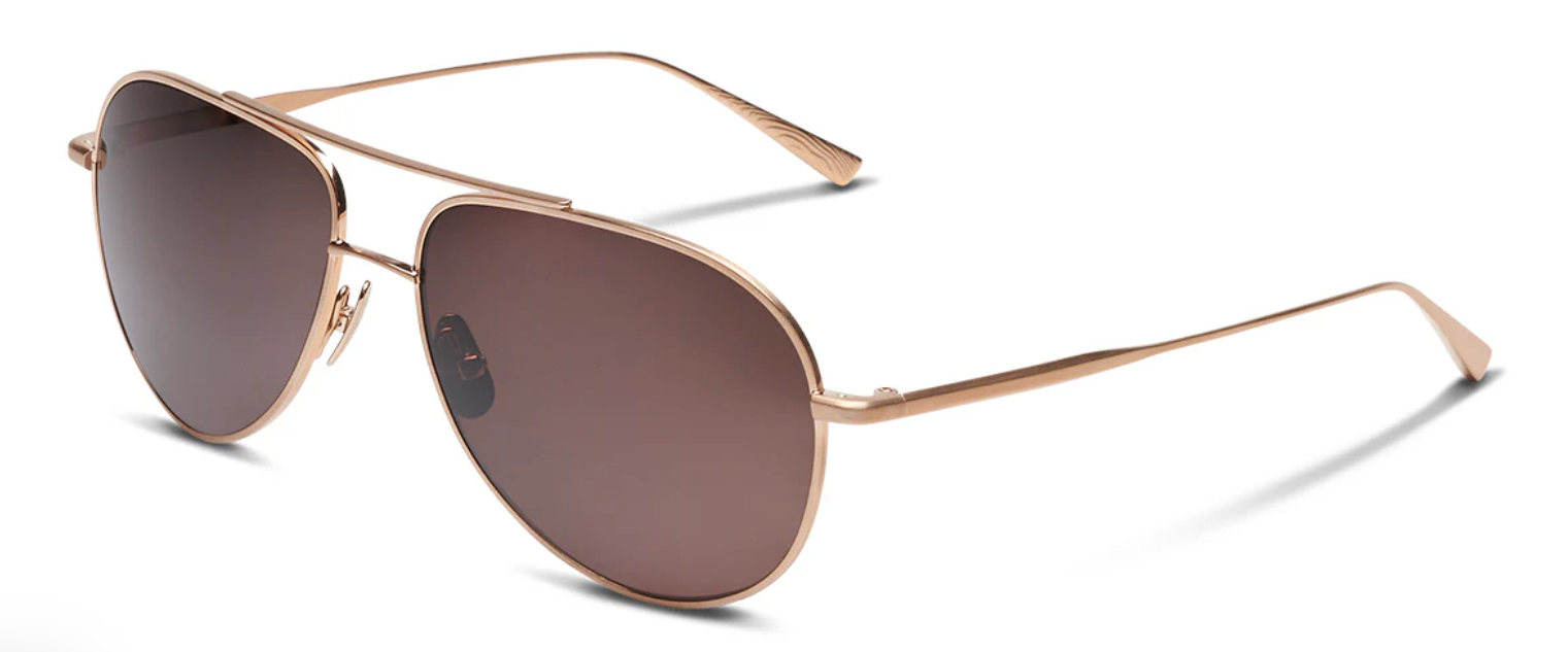 Alexander Daas - Salt Optics Dash Sunglasses - Brushed Honey Gold - Brown - Side View