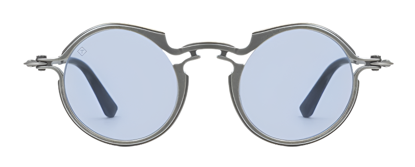 Alexander Daas - Tavat Soupcan Blaze Sunglasses - Light Gun - Sky Blue - Front View