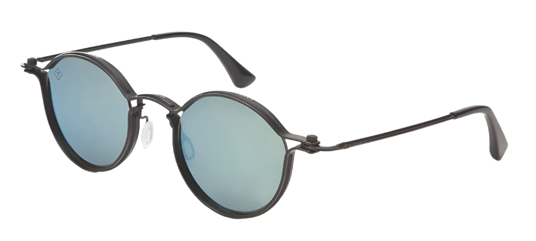 Alexander Daas - Tavat Pantos M SC105 Sunglasses - Black Chrome - Green Pearl Blue - Side View