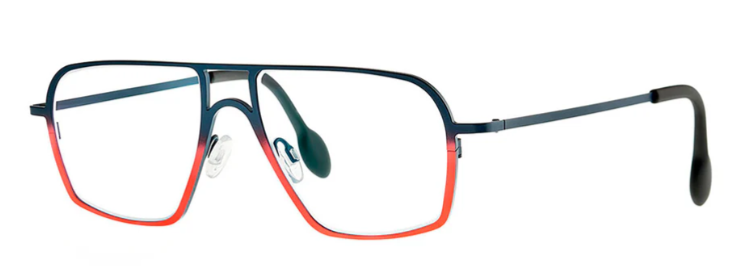 Alexander Daas - Theo Palatino Eyeglasses - Blue to Orange - Side View