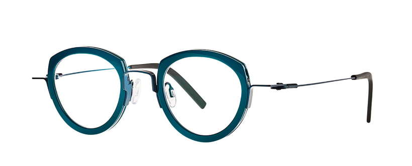 Alexander Daas - Theo Spinach Eyeglasses - 044 Bluesy Green - Side View