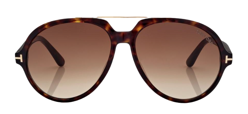 Alexander Daas - Tom Ford Aalto FT1210 Sunglasses - 52F Dark Havana - Brown Gradient - Front View