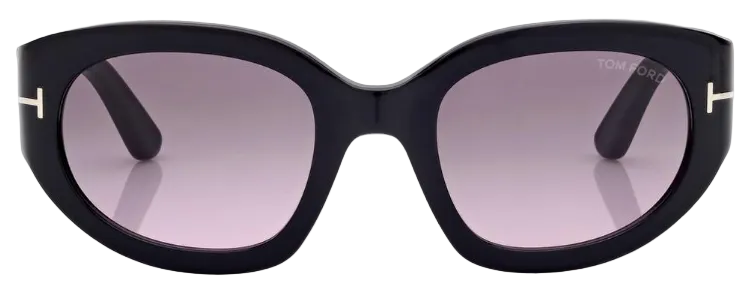 Alexander Daas - Tom Ford Arizone Sunglasses - 01B Shiny Black - Grey Gradient - Front View