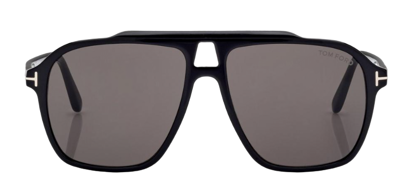 Alexander Daas - Tom Ford Autari FT1209 Sunglasses - 01A Shiny Black - Grey - Front View