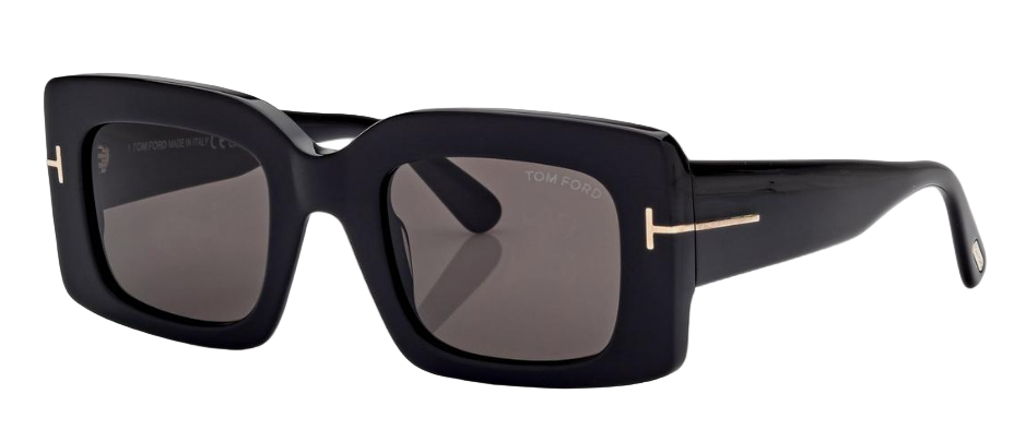 Alexander Daas - Tom Ford Brigitta FT1188 Sunglasses - 01A Black - Grey - Side View