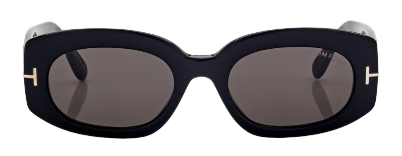 Alexander Daas - Tom Ford Cielle FT1187 Sunglasses - 01A Shiny Black - Grey - Front View
