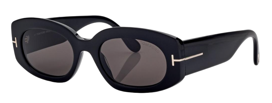 Alexander Daas - Tom Ford Cielle FT1187 Sunglasses - 01A Shiny Black - Grey - Side View