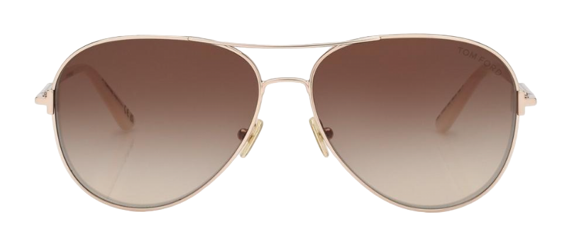 Alexander Daas - Tom Ford Clark FT0823 Sunglasses - 28K Rose Gold White - Brown Gradient - Front View