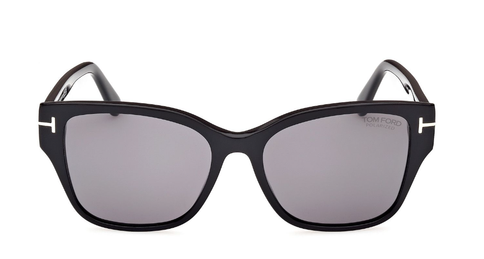 Alexander Daas - Tom Ford Elsa FT1108 Sunglasses - 01D Shiny Black-Grey Polar - Front View