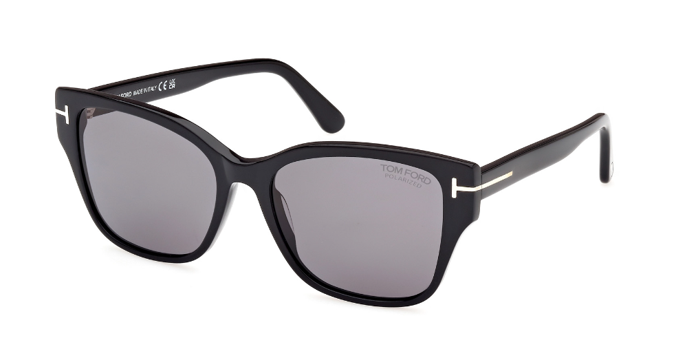 Alexander Daas - Tom Ford Elsa FT1108 Sunglasses - 01D Shiny Black-Grey Polar - Side View