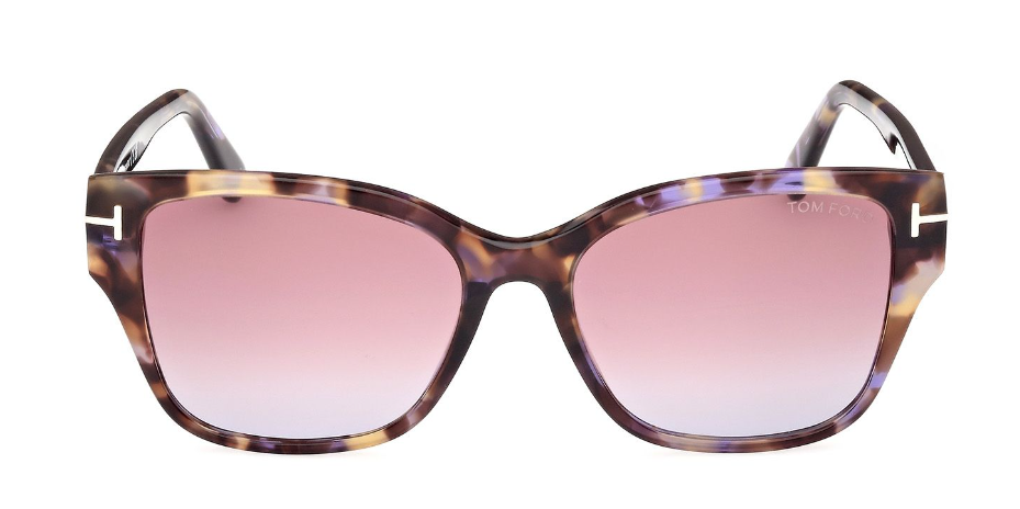 Alexander Daas - Tom Ford Elsa FT1108 Sunglasses - 55Z Colored Havana-Purple-Blue Gradient - Front View