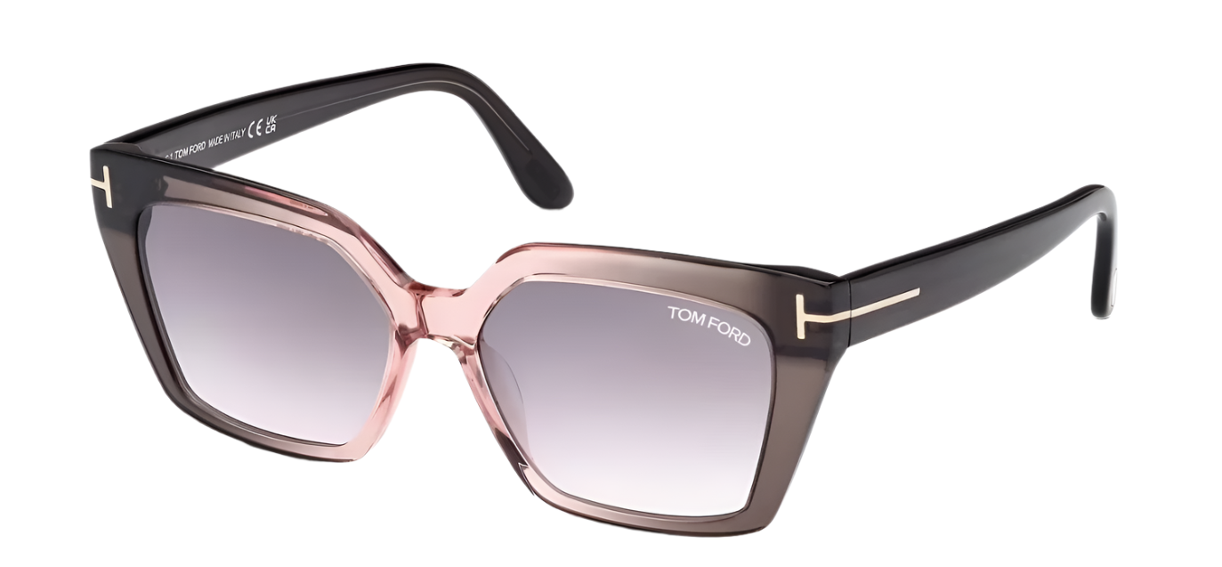 Alexander Daas - Tom Ford FT1030 Winona Sunglasses - Grey Rose-Grey Gradient - Side View