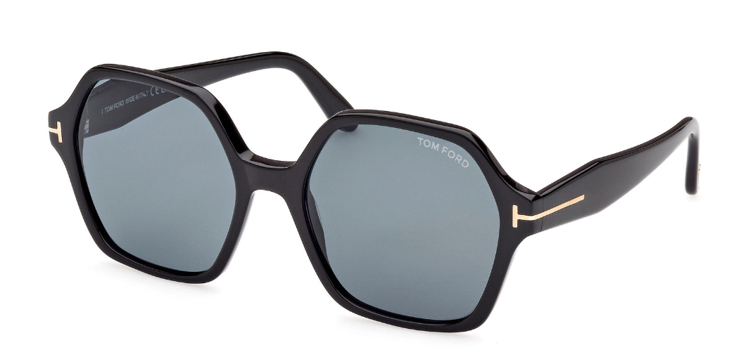 Alexander Daas - Tom Ford FT1032 Sunglasses - 01A Shiny Black-Blue - Side View