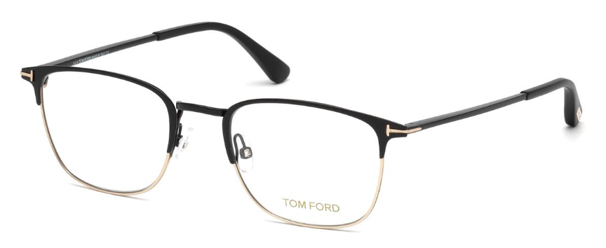 Alexander Daas - Tom Ford FT5453 Eyeglasses - 002 Matte Black - Side View