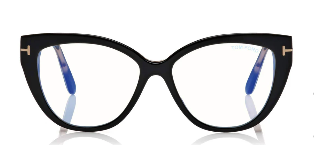 Alexander Daas - Tom Ford FT5673-B Eyeglasses - 005 Shiny Black/Colored Havana - Front View