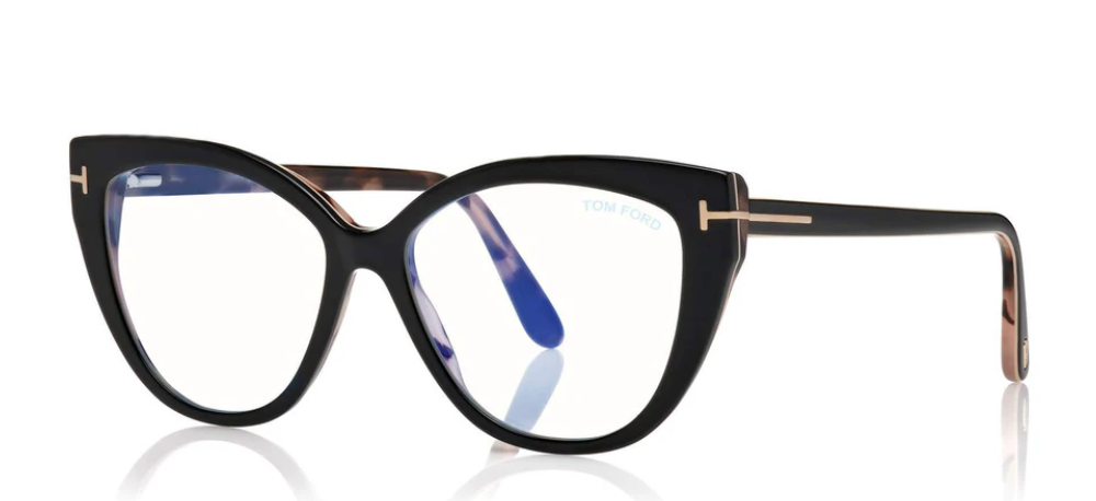 Alexander Daas- Tom Ford FT5673-B Eyeglasses - 005 Shiny Black/Colored Havana - Side View