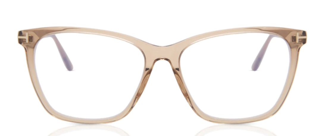 Alexander Daas - Tom Ford FT5762-B Eyeglasses - 045 Transparent Light Brown - Front View