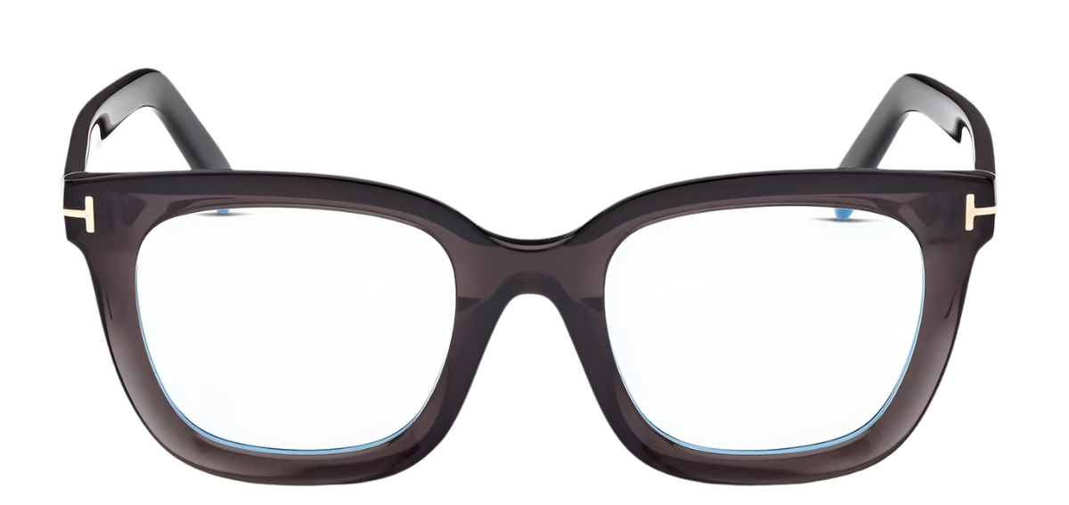Alexander Daas - Tom Ford FT5880-B Eyeglasses - 020 Shiny Transparent Grey - Front View