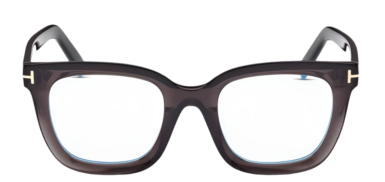 Alexander Daas - Tom Ford FT5880-B Eyeglasses - 020 Shiny Transparent Grey - Front View