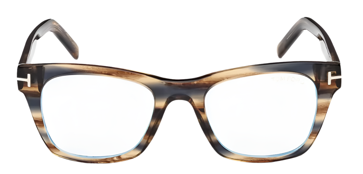 Alexander Daas - Tom Ford FT5886-B Eyeglasses - 045 Brown Stripe - Front View