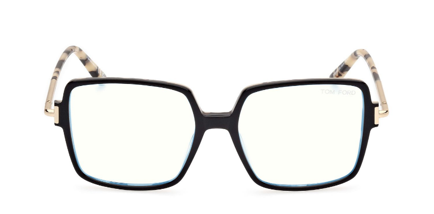 Alexander Daas - Tom Ford FT5915-B Eyeglasses - 005 Shiny Black/Colored Havana - Front View