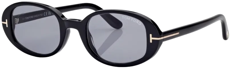 Alexander Daas - Tom Ford Iggy FT1364 Sunglasses - 01B Shiny Black - Grey - Side View