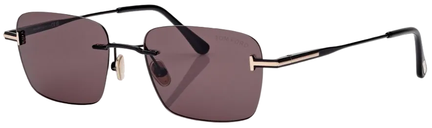 Alexander Daas - Tom Ford Jake FT1354 Sunglasses - 01A Shiny Black - Grey - Side View