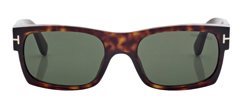 Alexander Daas - Tom Ford Juan Ft1181 Sunglasses - 52N Shiny Dark Havana - Dark Green - Front View