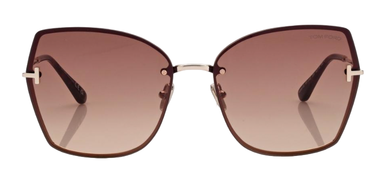 Alexander Daas - Tom Ford Nickie FT1107 Sunglasses - 28F Rose Gold - Brown Gradient - Front View