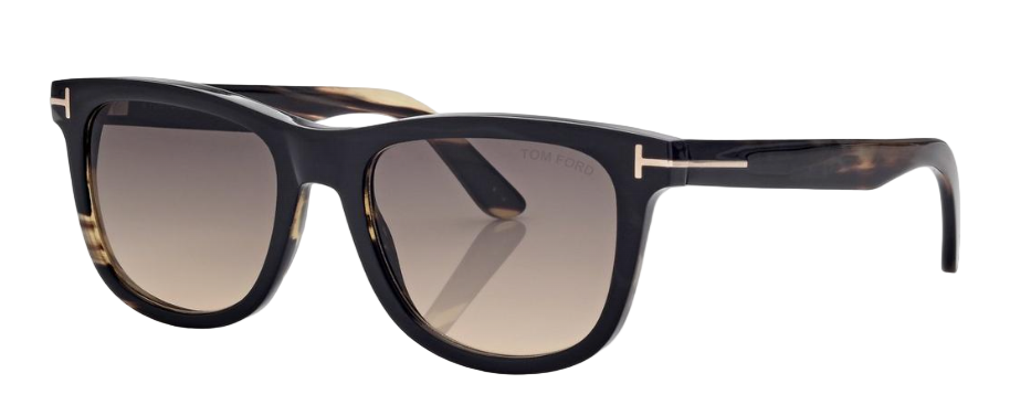 Alexander Daas - Tom Ford Private Collection FT1046-P Sunglasses - 64B Colored Horn - Gradient Smoke - Side View