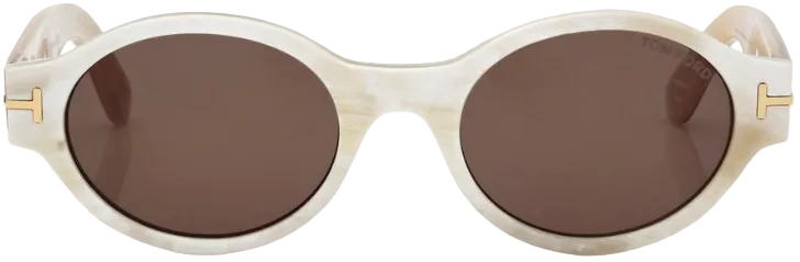 Alexander Daas - Tom Ford Private Collection FT1298-P Sunglasses - 64N Colored Horn - Green - Front View